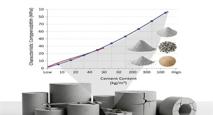 روابط بین عیار سیمان و مقاومت فشاری مشخصه بتن