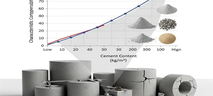 روابط بین عیار سیمان و مقاومت فشاری مشخصه بتن