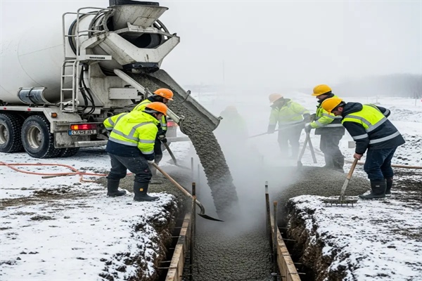 آب دهی به بتن ریزی در زمستان