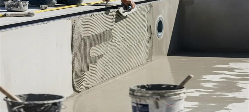 عایق و آبندی کردن استخر با چسب بتن ؟