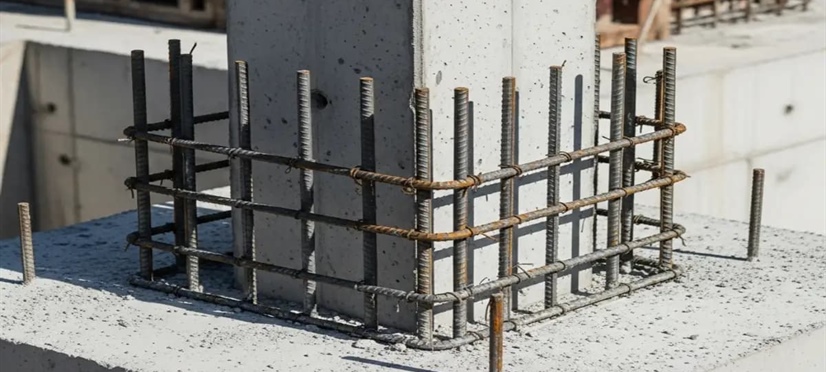 اتصال ستون بتنی به فونداسیون