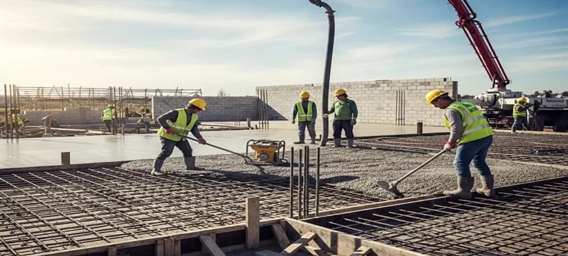 بتن ریزی سقف تیرچه بلوک