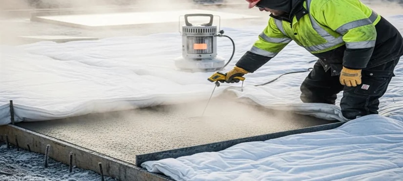 کیورینگ بتن در هوای سرد