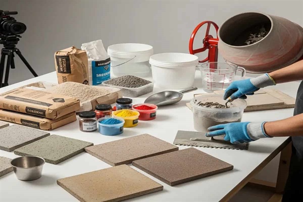 آموزش ساخت بتن رنگی