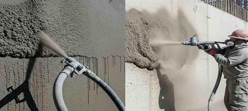 اجرای شاتکریت تر و خشک