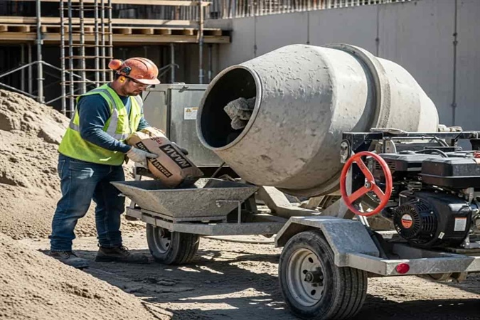 اختلاط و مخلوط‌کردن بتن در کارگاه