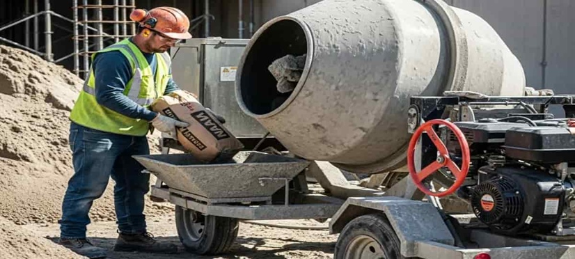 اختلاط و مخلوط‌کردن بتن در کارگاه