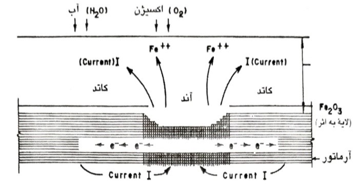 فرآیند خوردگی در آرماتور