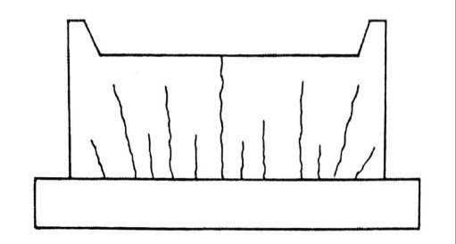 شکل 118- ترک های انقباض خشک شدن اولیه بتن