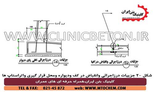 جزییات درز اجرایی و قرار گیری واتر استاپ ها _ کلینیک بتن ایران